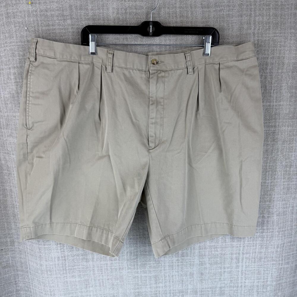 Polo By Ralph Lauren Shorts Mens 46 Beige Chino Cotton Pleated Pockets 10in